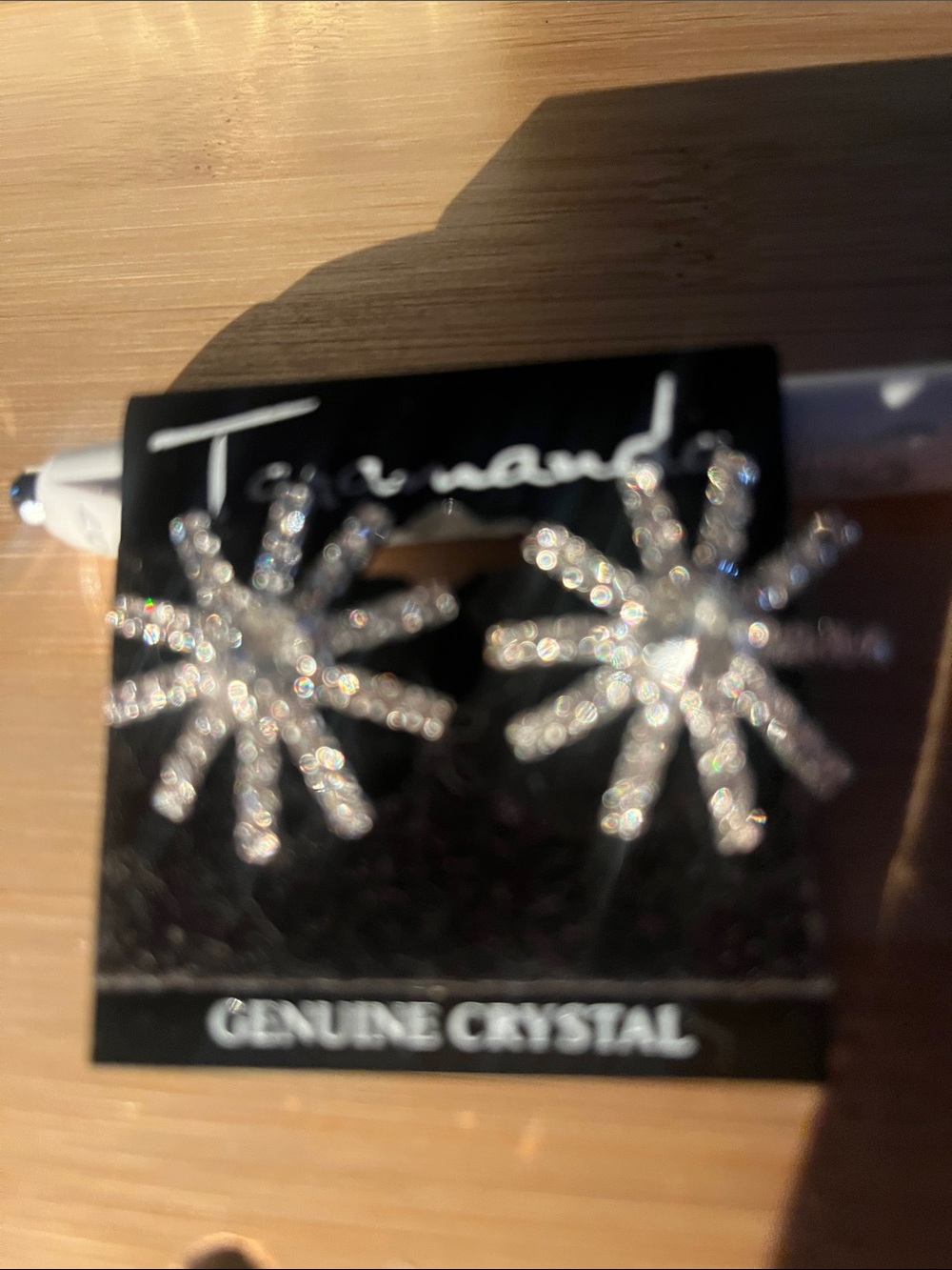 Crystal Starburst Stud Earrings – Clear Sparkle